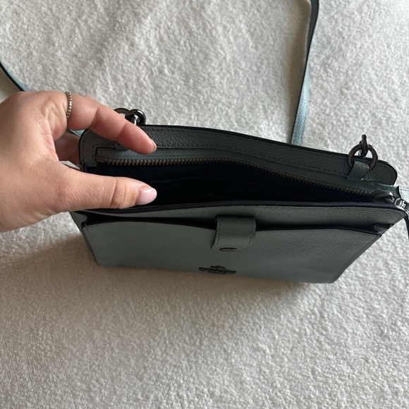 Coach Teal Leather Crossbody Bag